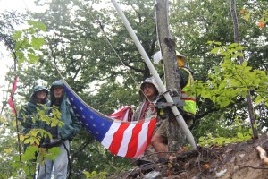 Flag Raising Ceremony on 9/7/11, Route 100, by Jim Nielsen Flag Raising Ceremony on 9/7/11, Route 100, by Jim Nielsen