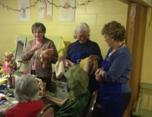 Reach Out Luncheon - Carolyn Scott, Kathy Lynds, Betty Aubin with crafts
