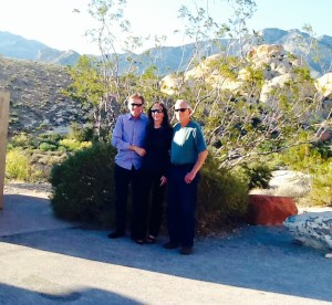 Ted & Lisa Sobieski at Red Rock Canyon, with Tom