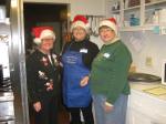 Pam Bruno, Sally Scarp & Sandie Small - Tyson Ladies Aid elves serving at Wilder House
