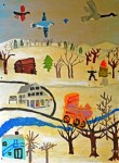 "Winter" (Mural at the Plymouth Schoolhouse Activity Center)